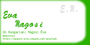 eva magosi business card